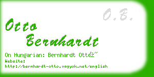 otto bernhardt business card